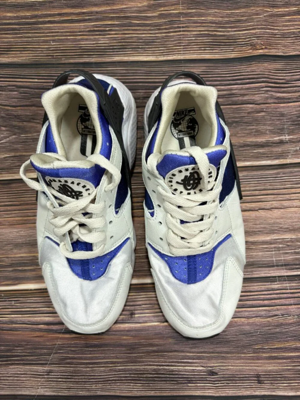 Nike Air Huarache Lapis‎ Women's White Blue Athletic Shoes Size 7.5